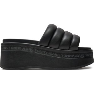 Nazouváky Tommy Jeans Tjw Wedge Sandal EN0EN02455 Černá