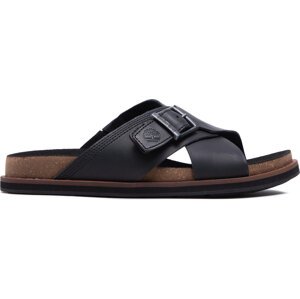 Nazouváky Timberland Amalfi Vibes Cross Slide TB0A2B65015 Black Leather