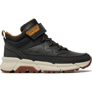 Kozačky Geox J Flexyper Plus Boy J36LCG 0MEFU C9241 S Black/Dk Yellow