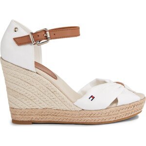 Espadrilky Tommy Hilfiger Basic Open Toe High Wedge FW0FW04784 Ecru YBL