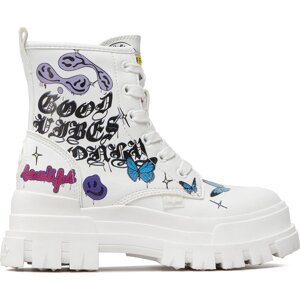 Turistická obuv Buffalo Aspha Rld Laceup Mid 1622141 White/Graffiti