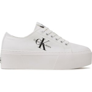 Tenisky Calvin Klein Jeans Cupsole Low Txt YW0YW01033 Triple White 01T