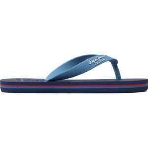 Žabky Pepe Jeans Bay Beach Brand B PBS70049 Beat Blue 549