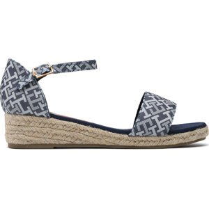 Espadrilky Tommy Hilfiger Rope Wedge Sandal Denim T3A7-32776-0048 S Světle modrá