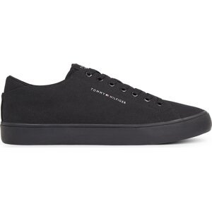 Tenisky Tommy Hilfiger Th Hi Vulc Low Canvas FM0FM04882 Black BDS