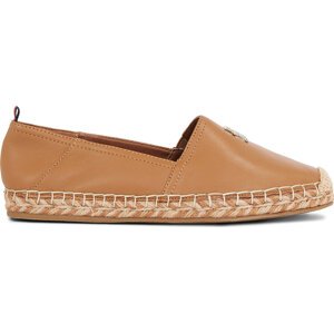 Espadrilky Tommy Hilfiger Th Leather Flat Espadrille FW0FW07720 Summer Cognac GU9