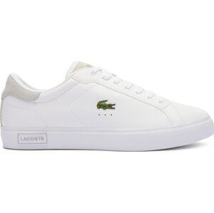 Sneakersy Lacoste Powercourt Logo 747SMA0082 Wht/Lt Gry 14X