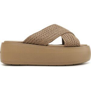 Nazouváky Calvin Klein Bubble Slide-Woven HW0HW01468 Safari Canvas RBC