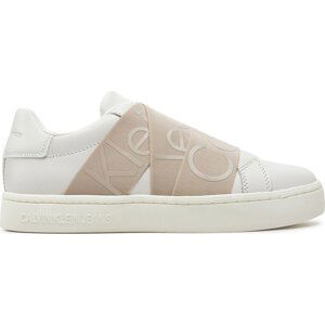 Sneakersy Calvin Klein Jeans Classic Cupsole Elas Web YW0YW01391 Bílá