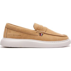 Polobotky Tommy Hilfiger Hilfiger Suede Hybrid Loafer FM0FM04440 Béžová