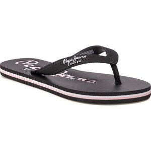 Žabky Pepe Jeans Bay Beach Brand W PLS70124 Black 999