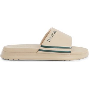 Nazouváky Tommy Hilfiger Dual Density Hilifger Pool Slide FM0FM05017 Beige AEG