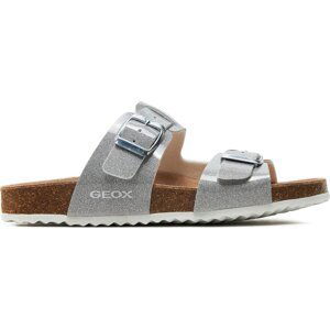 Nazouváky Geox J Adriel Girl J358ME 000KC C1007 D Silver