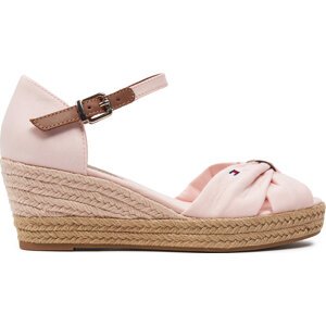 Espadrilky Tommy Hilfiger Basic Open Toe Mid Wedge FW0FW04785 Růžová