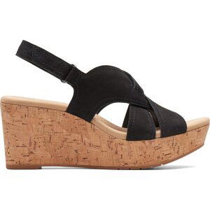 Sandály Clarks Rose Erin 26171307 Black Nubuck