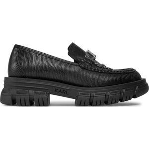 Loafersy KARL LAGERFELD KL43824 Black Textured Lthr 100