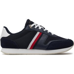 Sneakersy Tommy Hilfiger Essential Stripes Runner FW0FW07382 Space Blue DW6