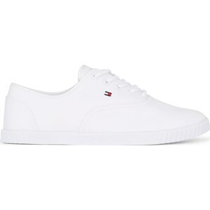 Tenisky Tommy Hilfiger Canvas Lace Up Sneaker FW0FW07805 White YBS