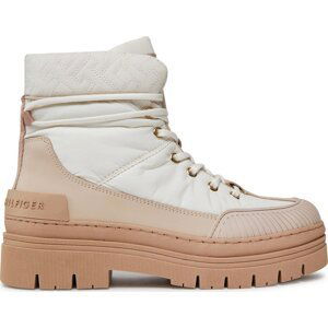 Turistická obuv Tommy Hilfiger Th Monogram Outdoor Boot FW0FW07502 Ancient White YBH