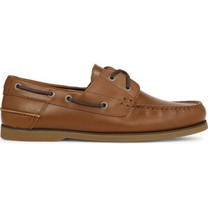 Polobotky Tommy Hilfiger Th Boat Shoe Core Leather FM0FM04506 Winter Cognac GVI