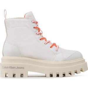 Polokozačky Calvin Klein Jeans Toothy Combat Boot Softny YW0YW00948 Bílá