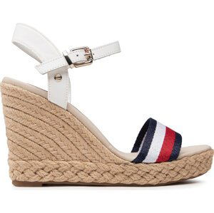 Espadrilky Tommy Hilfiger Shimmery Ribon High Wedge FW0FW05590 Ecru YBL