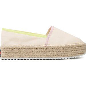 Espadrilky Tommy Jeans Flatform Espadrille EN0EN02078 Béžová