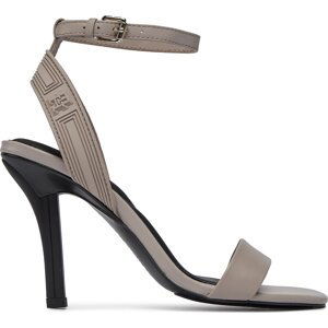 Sandály Tommy Hilfiger Sporty Leather High Heel Sandal FW0FW07795 Béžová