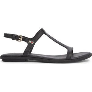 Sandály Tommy Hilfiger Th Flat Sandal FW0FW07930 Black BDS