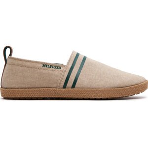 Espadrilky Tommy Hilfiger Hilfiger Espadrille C Chambray FM0FM04982 Béžová