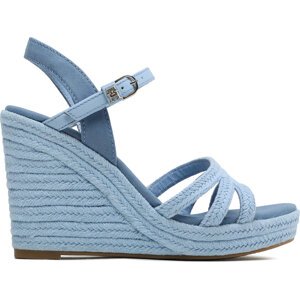 Sandály Tommy Hilfiger Essential Wedge Sandal FW0FW07159 Světle modrá