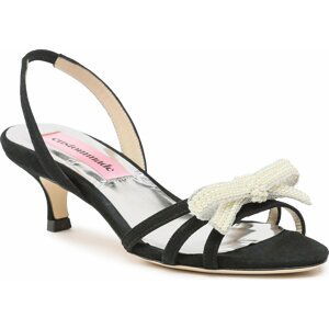 Sandály Custommade Ambla Pearl Bow 999621025 Anthracite Black 999