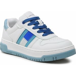 Sneakersy Tommy Hilfiger Flag Low Cut Lace-Up Sneaker T3X9-32869-1355 M White/Sky Blue/Royal Y254