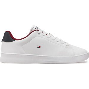 Sneakersy Tommy Hilfiger Court Cupsole Leather Flag FM0FM05451 Bílá