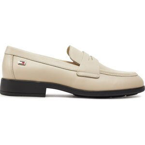 Loafersy Tommy Hilfiger Flag Leather Classic Loafer FW0FW08030 Béžová