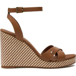 Sandály Tommy Hilfiger Im Raffia Sandal FW0FW08224 Hnědá