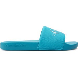 Nazouváky Calvin Klein Jeans Slide Monogram Co YW0YW00103 Světle modrá