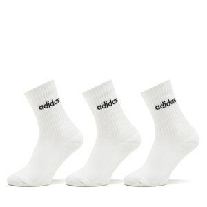 Klasické ponožky Unisex adidas Linear Crew Cushioned Socks 3 Pairs HT3455 Bílá