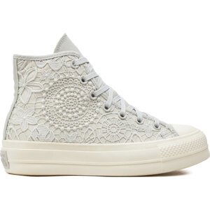 Plátěnky Converse Chuck Taylor All Star Lift Platform Butterflies A07538C Bílá