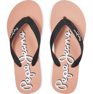 Žabky Pepe Jeans Bay Beach Brand W PLS70157 Černá