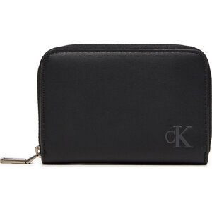 Malá dámská peněženka Calvin Klein Jeans Block Med Zip Around K60K612254 Černá