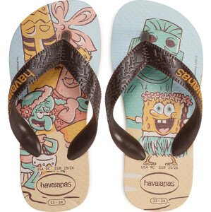 Žabky Havaianas K T Spongeb 41470660570 Hnědá