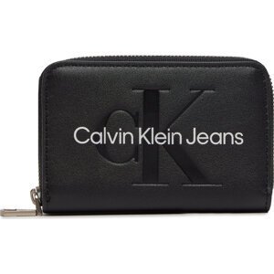 Malá dámská peněženka Calvin Klein Jeans Zip Around Mono K60K612255 Černá