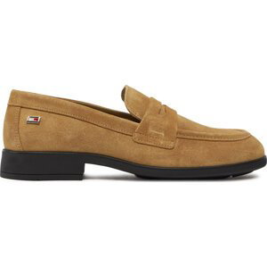 Polobotky Tommy Hilfiger Flag Suede Classic Loafer FW0FW08221 Khaki