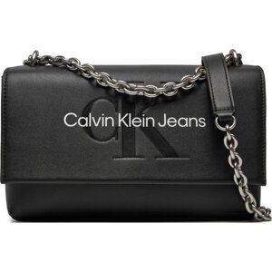 Kabelka Calvin Klein Jeans Sculpted Ew Flat W/Chain25 Mono K60K612221 Černá
