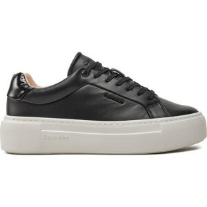 Sneakersy Calvin Klein Ff Cupsole Lace Up W/Ml Lth HW0HW02118 Černá