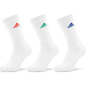 Klasické ponožky Unisex adidas Cushioned Crew Socks 3 Pairs IC1314 white/solar red/lucid blue/court green