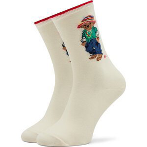 Dámské klasické ponožky Polo Ralph Lauren 455950826002 Écru