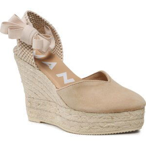 Espadrilky Manebi Heart-Shaped Wedge Espadrilles M 1.1 WH Béžová