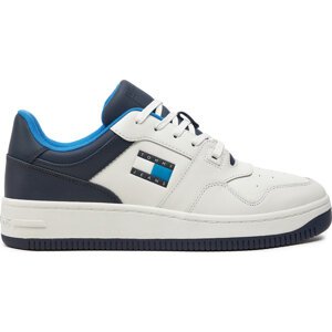 Sneakersy Tommy Jeans Basket Leather EM0EM01434 Tmavomodrá